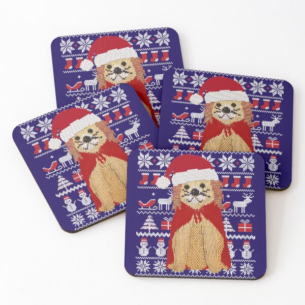 Item preview, Knitted Dog Santa Claus Ugly Christmas Sweater Pattern Gift designed and sold by peter2art.