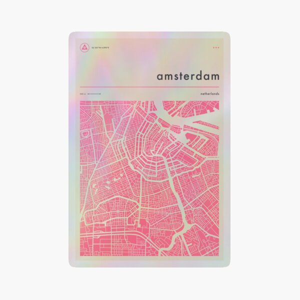 Artikel-Vorschau von AMSTERDAM KARTE, designt und verkauft von JazzberryBlue.