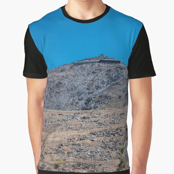Mount Snowdon in Blue Graphic T-Shirt