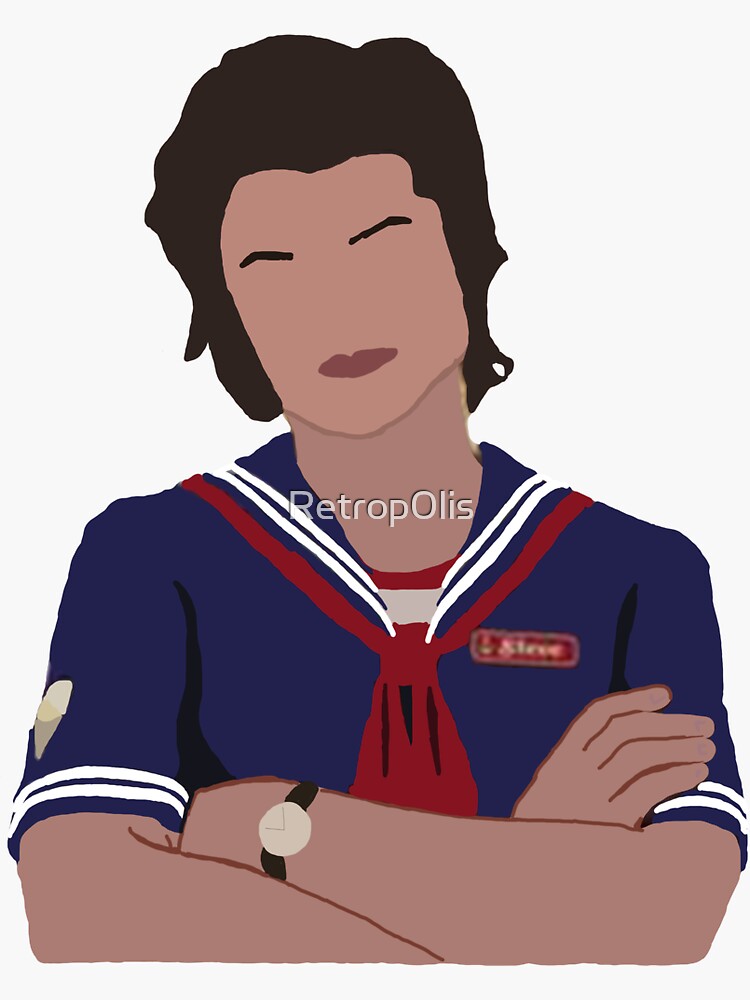 "Steve Harrington Scoops Ahoy Sticker" Sticker for Sale by Retrop0lis