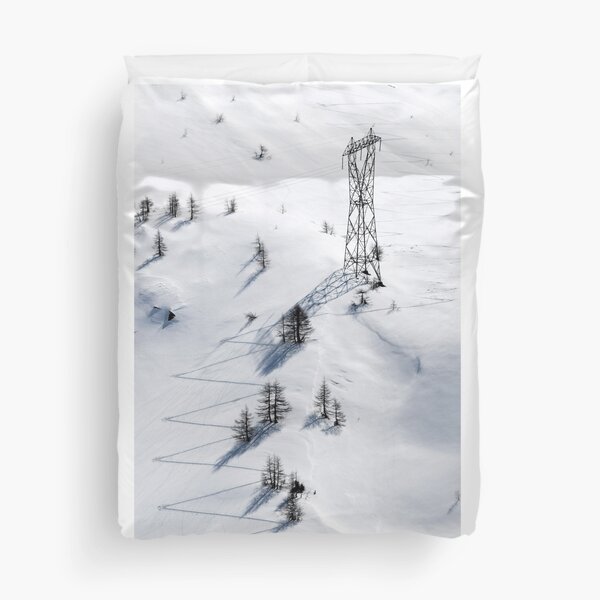 Man and Nature, Simplon Pass, Switzerland Duvet Cover