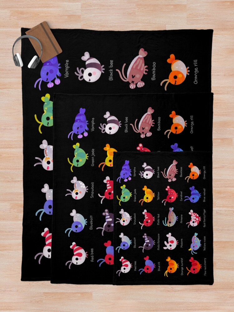 Alternate view of Freshwater shrimp - name Throw Blanket
