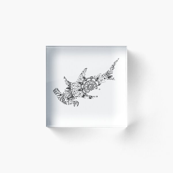 Mandala hammerhead shark Acrylic Block