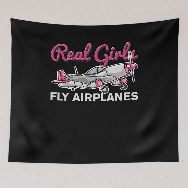 Item preview, Real Girls Fly Airplanes Funny Women Fly Shirt designed and sold by phskulmshirt.