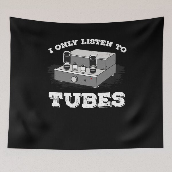 Item preview, i only listen to tubes amplifier tube audiophile hifi gifts shirt designed and sold by phskulmshirt.