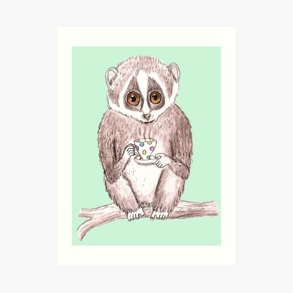 Slow down Loris! Art Print