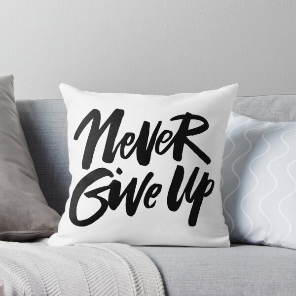 Item preview, Motivational Inspirational and Positive quote - Never give up  typography text art by Word Fandom - wordfandom designed and sold by Kerry Pritchard.