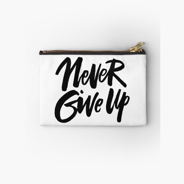 Item preview, Motivational Inspirational and Positive quote - Never give up  typography text art by Word Fandom - wordfandom designed and sold by Kerry Pritchard.