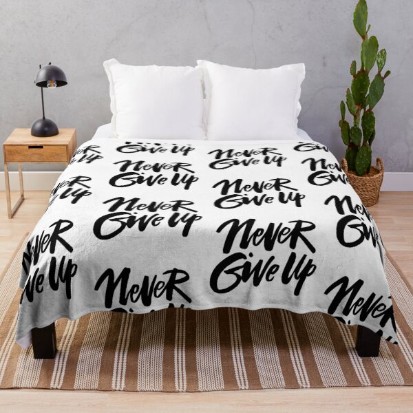 Item preview, Motivational Inspirational and Positive quote - Never give up typography text art by Word Fandom - wordfandom designed and sold by Kerry Pritchard.