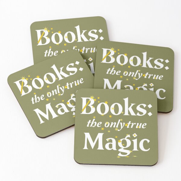 Item preview, Books: the only true magic - white font designed and sold by bluehair.
