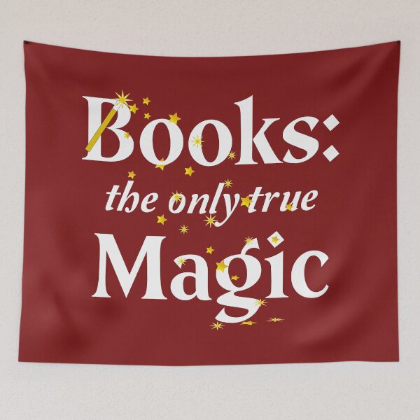 Item preview, Books: the only true magic - white font designed and sold by bluehair.