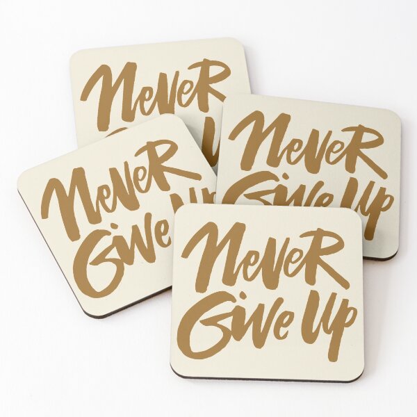 Item preview, Motivational Inspirational and Positive quote - Never give up typography text art by Word Fandom - wordfandom designed and sold by Kerry Pritchard.