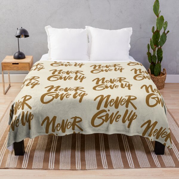 Item preview, Motivational Inspirational and Positive quote - Never give up typography text art by Word Fandom - wordfandom designed and sold by Kerry Pritchard.