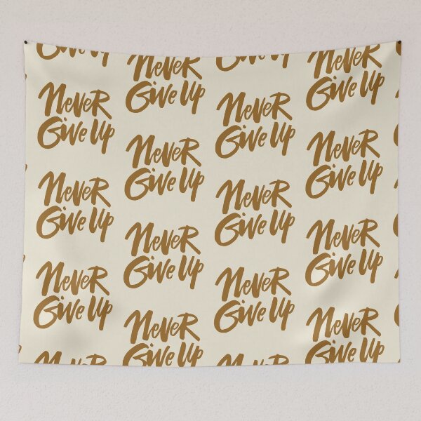 Item preview, Motivational Inspirational and Positive quote - Never give up typography text art by Word Fandom - wordfandom designed and sold by Kerry Pritchard.