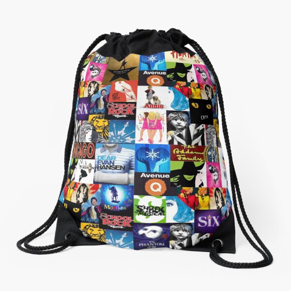 Musical Collage Drawstring Bag