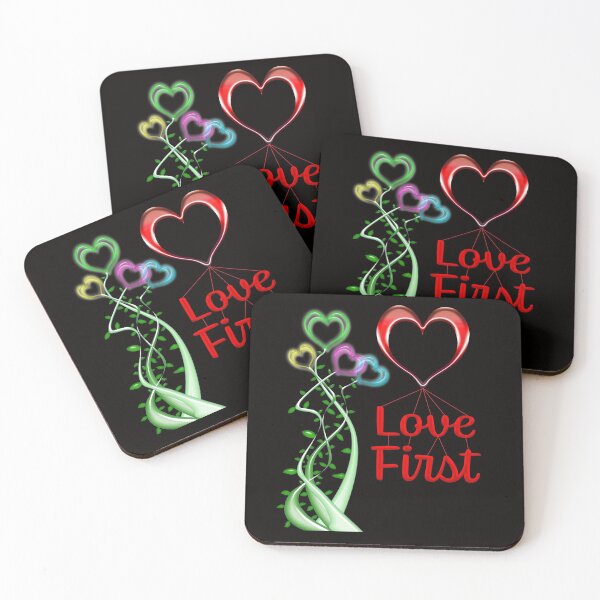 Item preview, Beautiful illustration saying Love First with transparent background designed and sold by With My Hands By K.