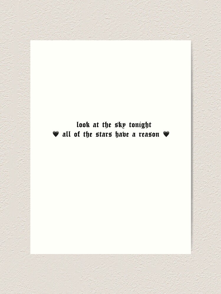 "Star Shopping Lyrics" Art Print by tarynwalk Redbubble