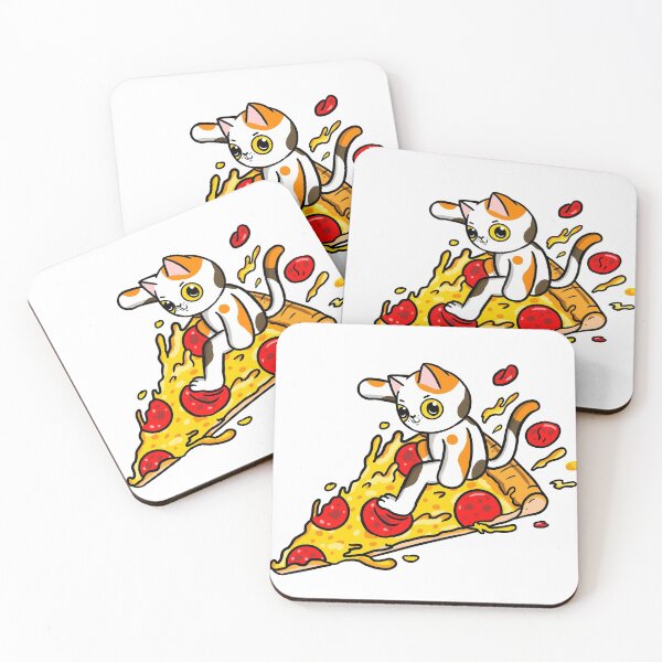 Item preview, Cat Pizza Surf designed and sold by FRIDAE MUNDAE.