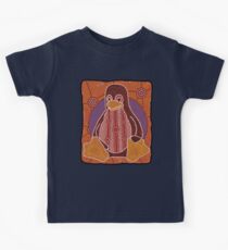 Tux (Solid background) Kids Tee