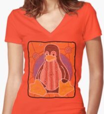 Tux Women's Fitted V-Neck T-Shirt