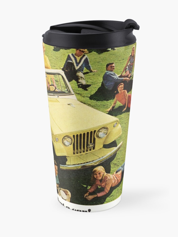 Alternate view of Jeep Jeepster Convertible advertisement 1967 Travel Mug