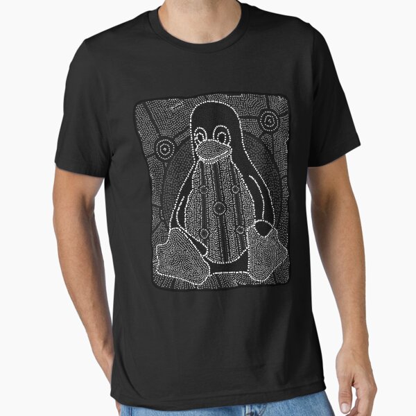 Item preview, Tux (Monochrome) designed and sold by Linux Australia.