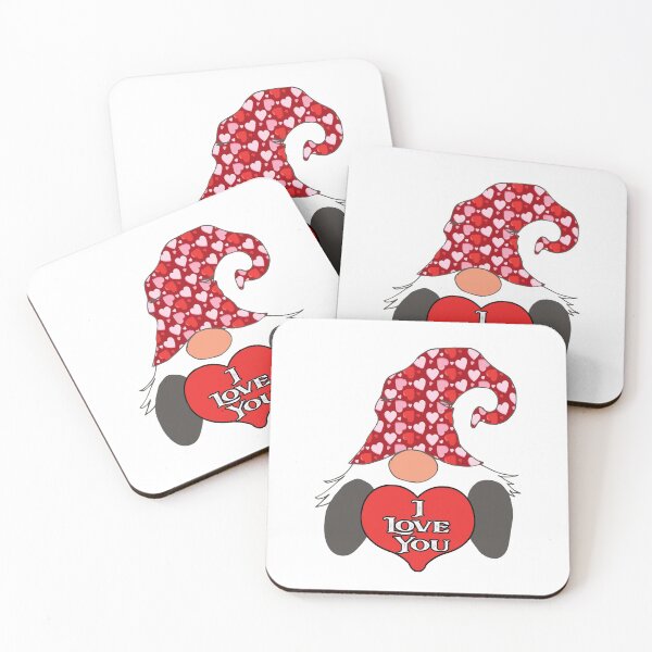 Item preview, Nordic Gnome I Love You Hearts Red  designed and sold by funnytshirtemp.