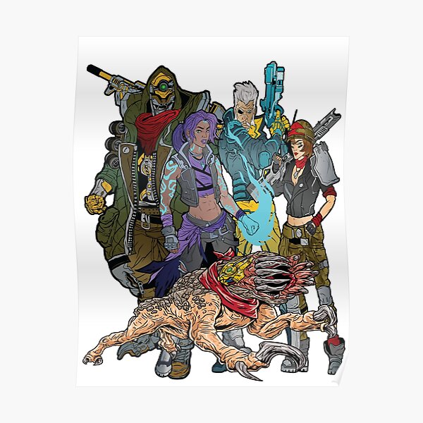 Borderlands 3 FL4K Beastmaster Amara Siren Moze Gunner Zane Operative Poster