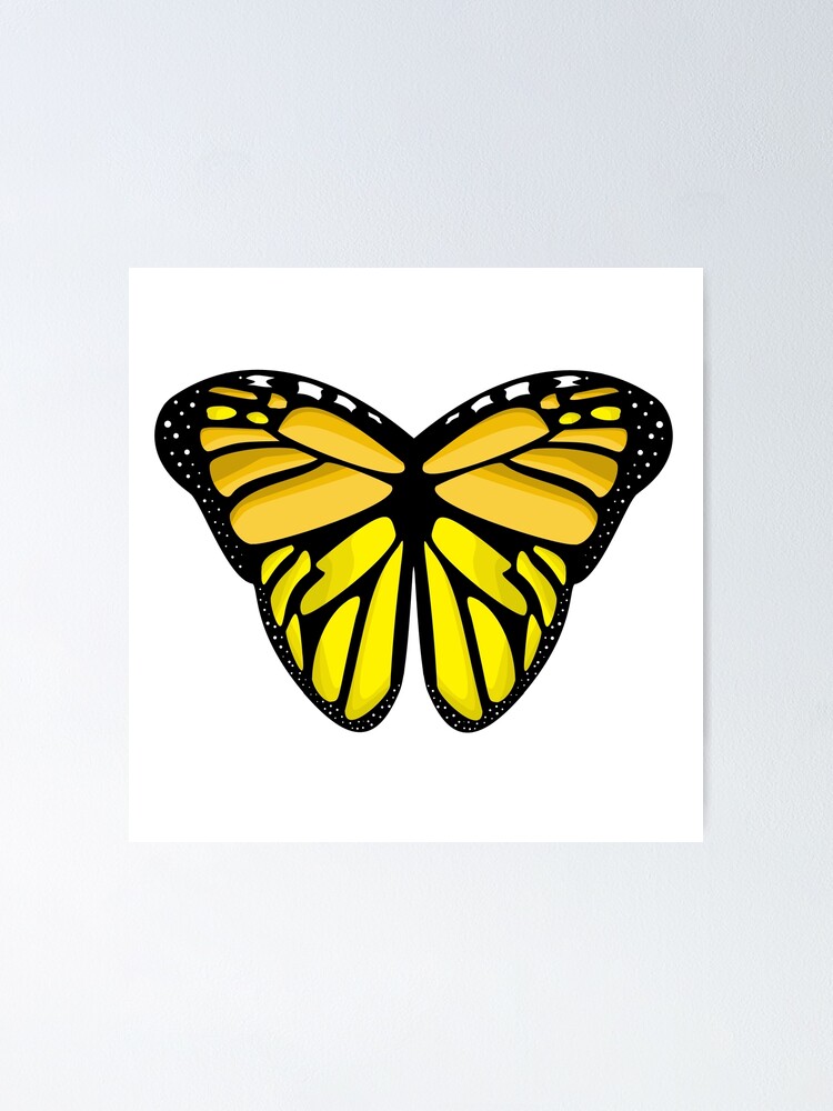 lovely monarch yellow butterfly wings Poster for Sale by prettyguardian