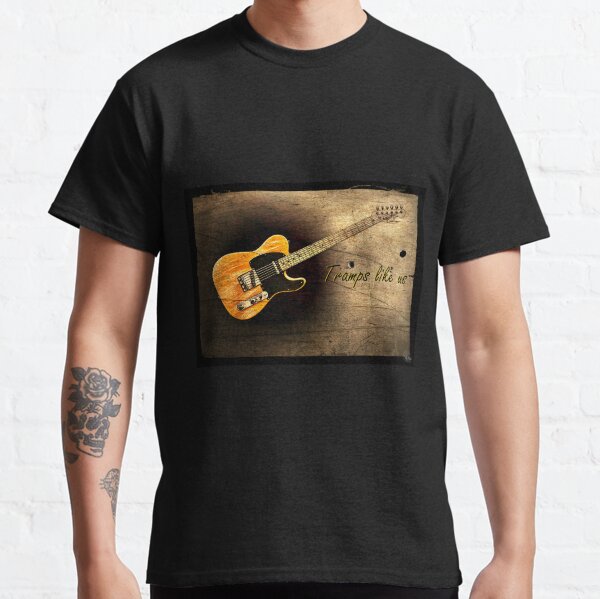 Guitar Portrait. Tramps Like Us. WallsOfFame Classic T-Shirt