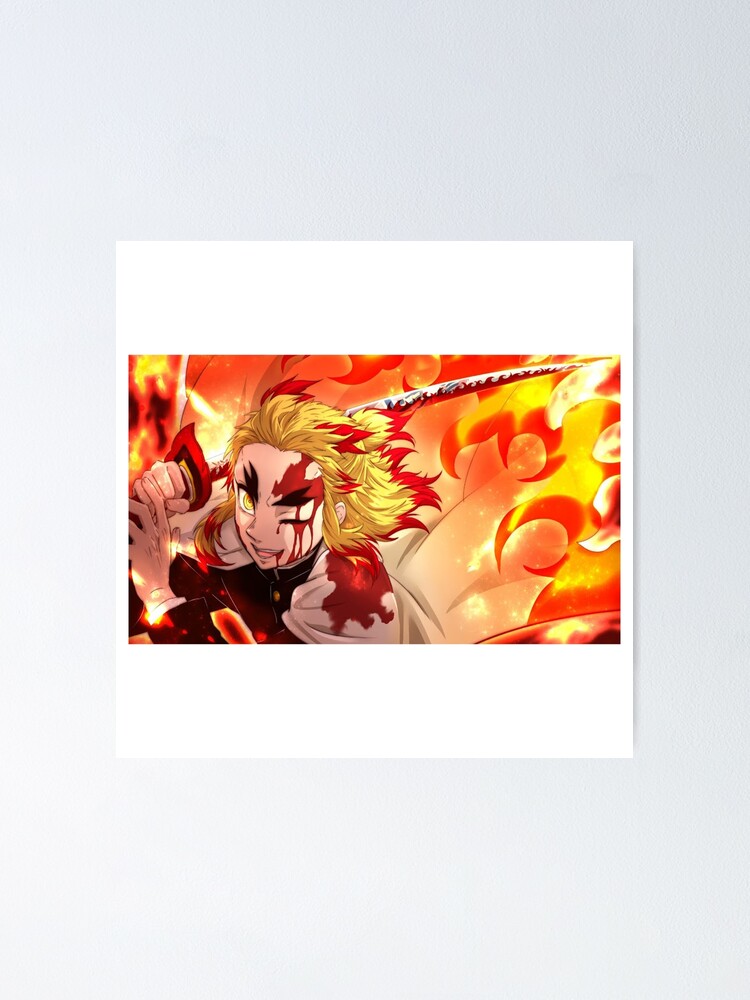 Rengoku Kyojuro Demon Slayer Kimetsu No Yaiba 11 Poster By Weflaya Redbubble