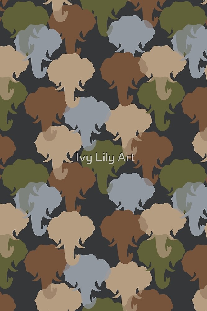 "Elephant Camouflage Pattern" by Katri Ketola Redbubble