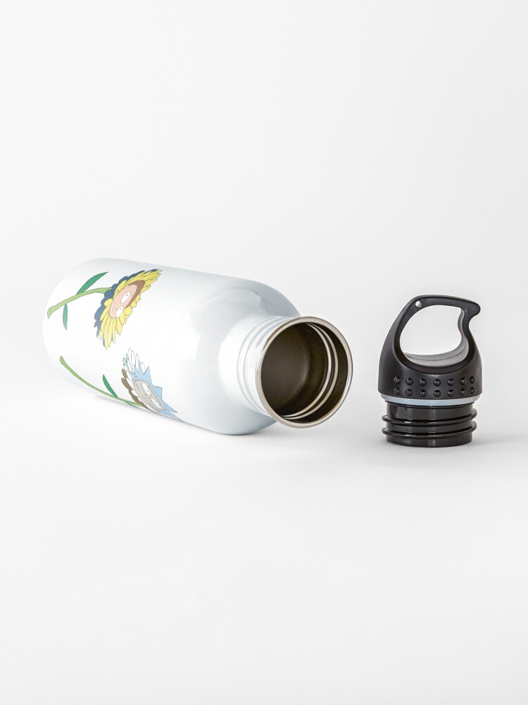 Alternate view of Rick and Morty as flowers Water Bottle