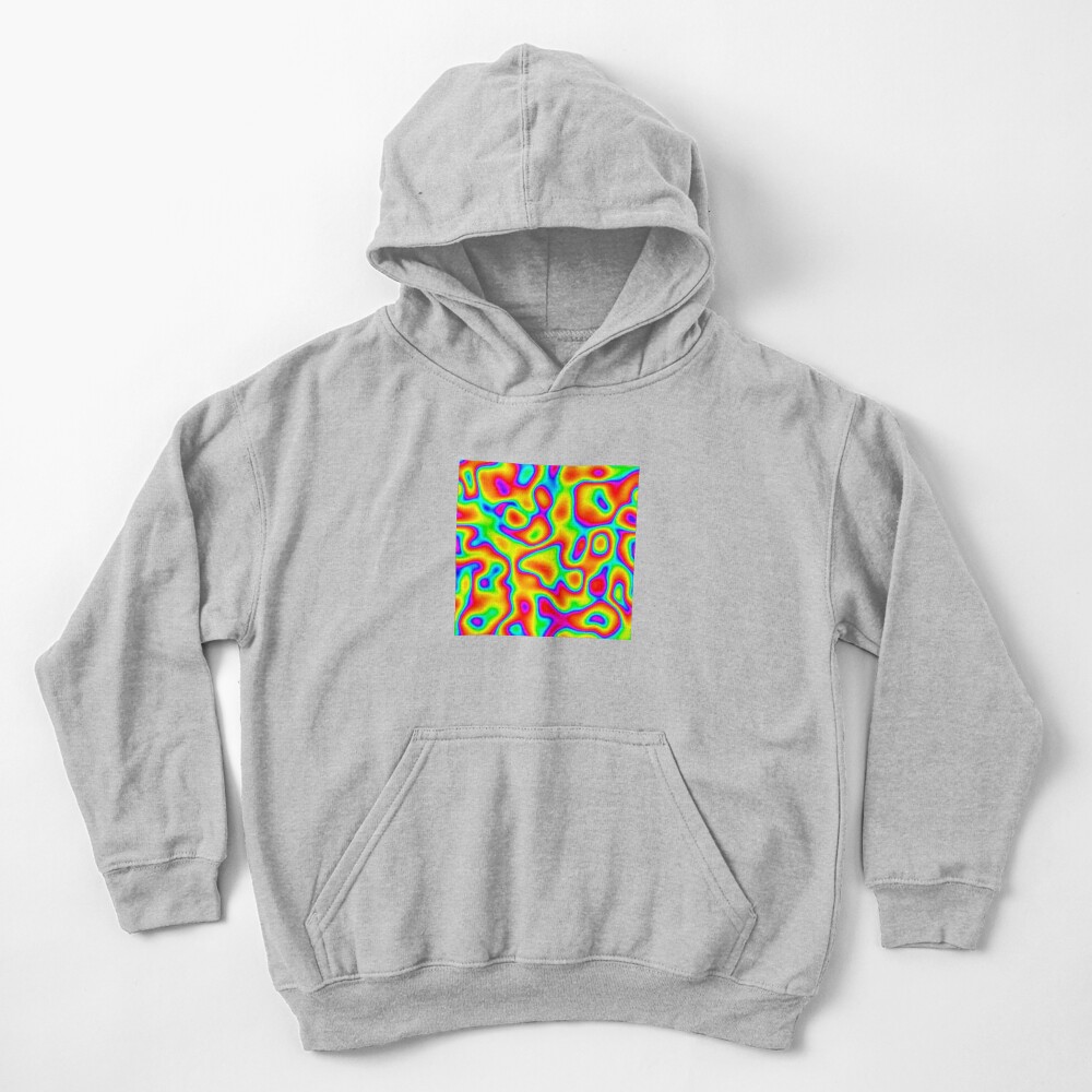 Rainbow Chaos Abstraction Kids Pullover Hoodie