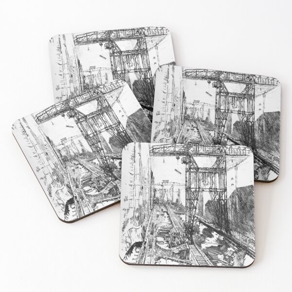 Item preview, Great Cranes in Miraflores Lock - Joseph Pennell - 1912 designed and sold by CrankyOldDude.