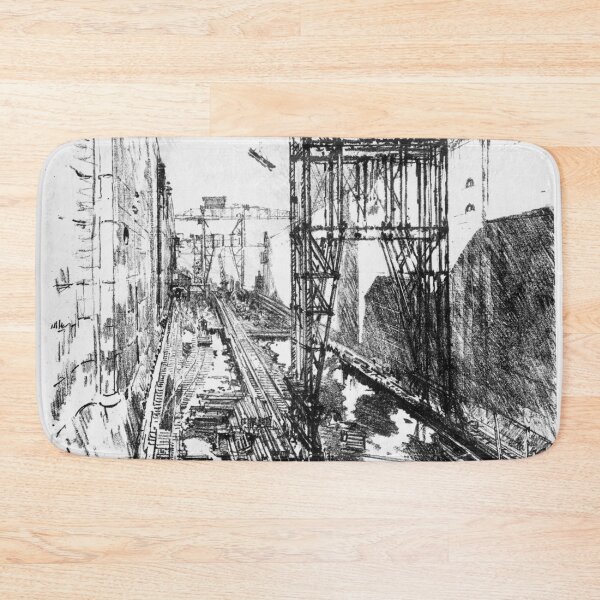 Item preview, Great Cranes in Miraflores Lock - Joseph Pennell - 1912 designed and sold by CrankyOldDude.