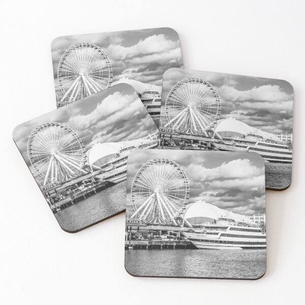 Item preview, Chicago Navy Pier in Black and White designed and sold by PaulVelgos.