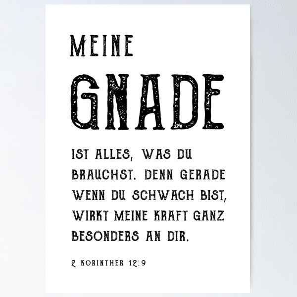Item preview, 2 Korinther 12:9, Bibelverse Deutsch, German Bible Verse designed and sold by Tiny Seed Bazaar.