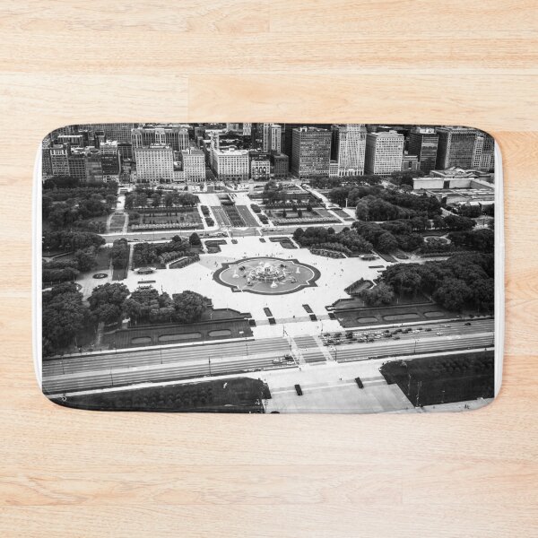 Item preview, Chicago Buckingham Fountain Aerial in Black and White designed and sold by PaulVelgos.
