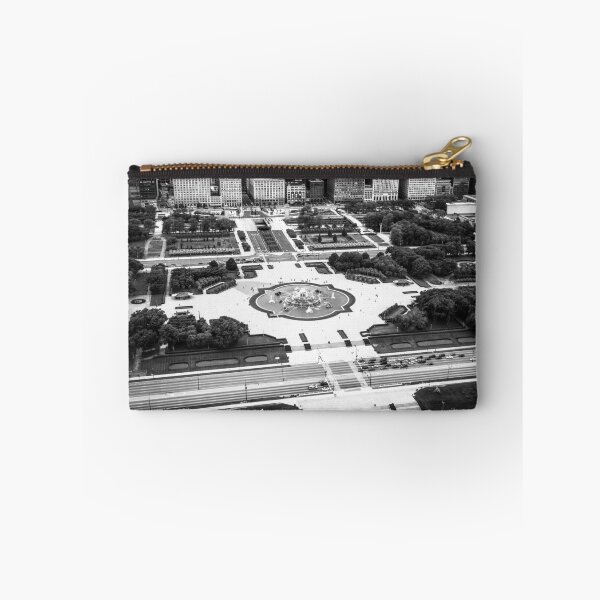 Item preview, Chicago Buckingham Fountain Aerial in Black and White designed and sold by PaulVelgos.