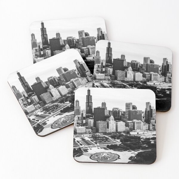 Item preview, Chicago Aerial in Black and White designed and sold by PaulVelgos.