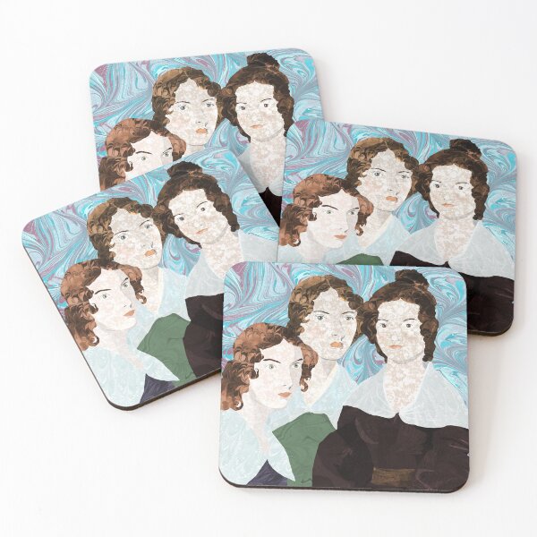 Item preview, Bronte Sisters in Marbled Bookbinding Paper designed and sold by MarbleCloud.