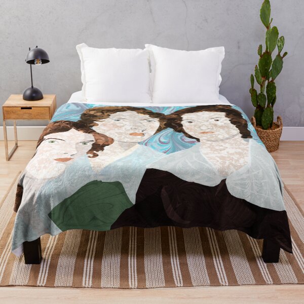 Item preview, Bronte Sisters in Marbled Bookbinding Paper designed and sold by MarbleCloud.