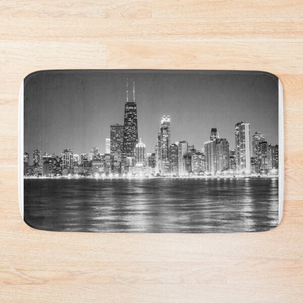 Item preview, Chicago Lakefront Skyline in Black and White designed and sold by PaulVelgos.