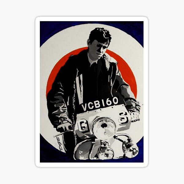 Quadrophinia jimmy Mod ska sticker Jimmy two tone in black 