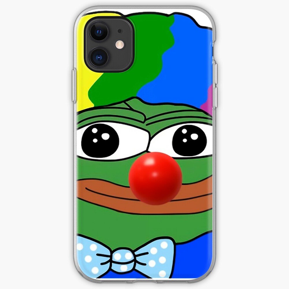 Pepe The Frog Clown Meme Iphone Case Cover By Amemestore Redbubble - sad clown pro roblox