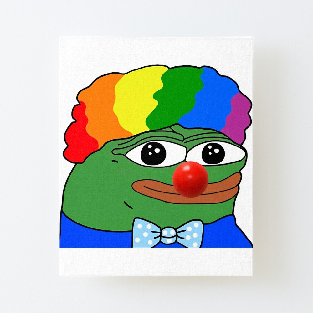 Pepe The Frog Clown Meme Art Board Print By Amemestore Redbubble - roblox meme clown