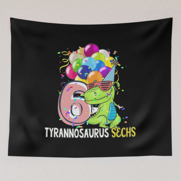 Item preview, Dino Dinosaur T-Rex 6. birthday boy 6 years designed and sold by 2blackcherries.