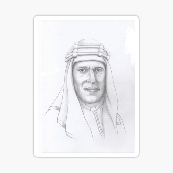 T.E.Lawrence (Lawrence of Arabia) in arab dress Sticker
