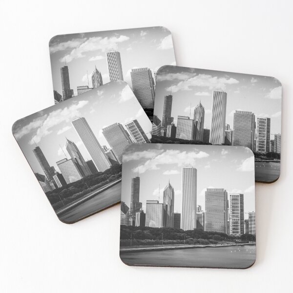 Item preview, Chicago Skyline in Black and White designed and sold by PaulVelgos.